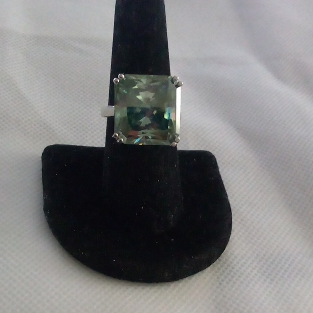 Huge Elegant Awesome 14.5ct Blue Diamond Engagement Ring 💍 Size 7.5